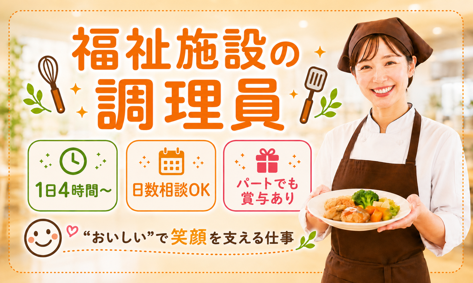 パート・アルバイト 調理師・調理スタッフ 介護施設求人イメージ