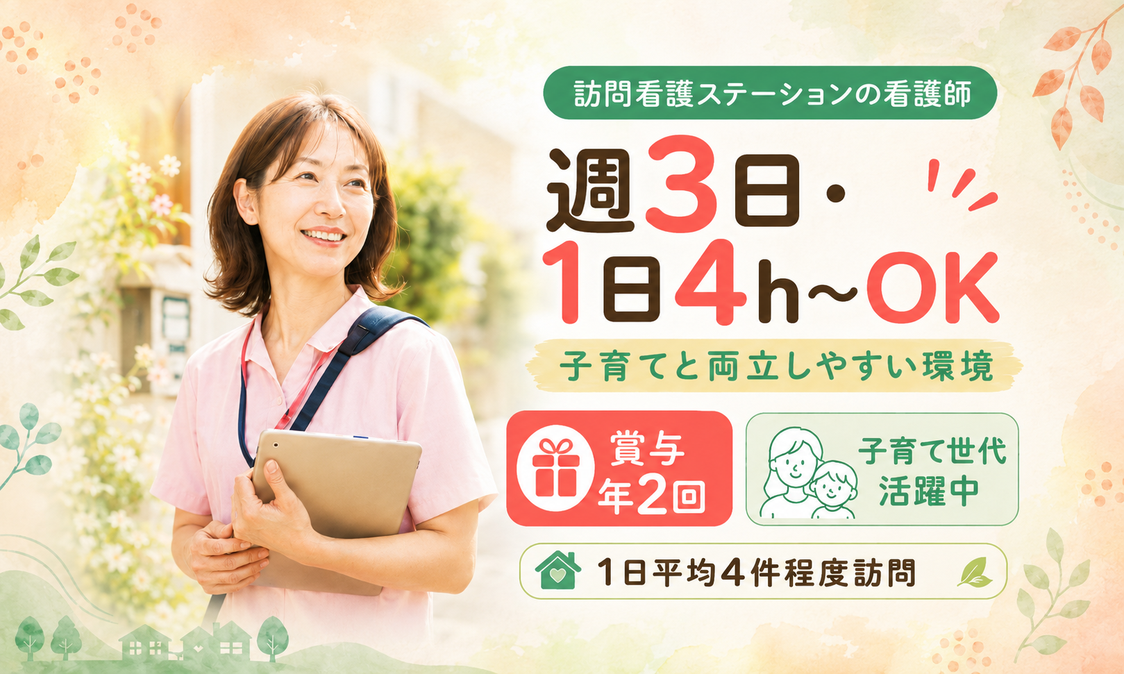 パート・アルバイト 看護師・准看護師 訪問看護の求人情報イメージ1